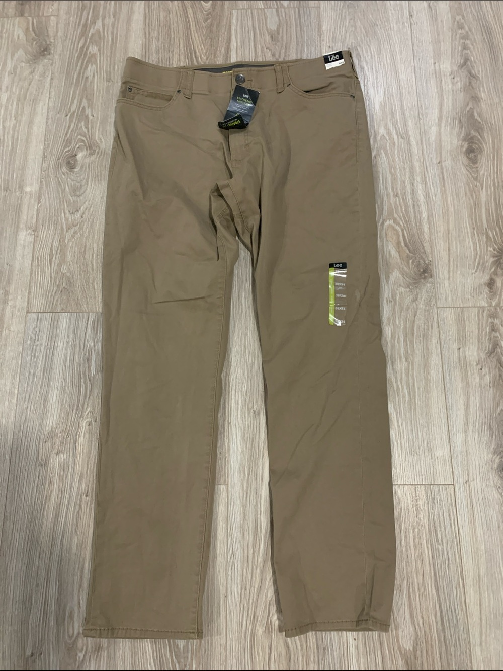 Lee Men’s Straight Fit Tan Chino Pants